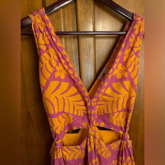 Farm Rio Orange Pineapple Love Mini Dress - Picture 2 of 4